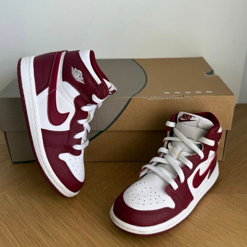 Nike Air Jordan 1 ‘Burgundy /White’ Toddler Sneakers- SZ 10 C